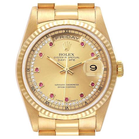 rolex day date president 18238 bark finish|Rolex Day-Date president 36mm.